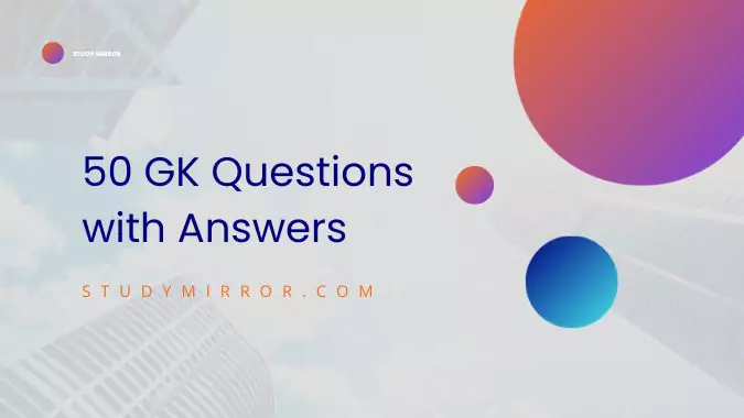 50 GK Questions with Answers in Hindi